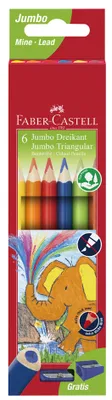 Produktbild von Faber Castell Buntstift Dreikant Jumbo 5,4 mm 6er Etui