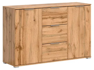 Produktbild von Buffet Selma mit 3 Schubladen und 2 Türen, Holzoptik, 135cm