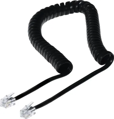 Immagine prodotto di Helos RJ10 cavo a spirale per microtelefono 2 m nero 014029 14029