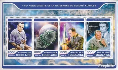 Produktbild von Briefmarken Togo 2017 Mi 8119-8122 Kleinbogen (kompl. Ausgabe) postfrisch Sergej Koroljow
