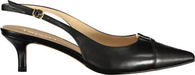 Produktbild von Elegante Damensandale Schwarz mit Fersen- und Knöchelriemen - 3 cm Absatz