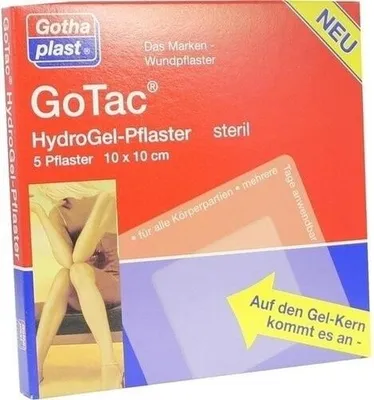 Obrázok produktu pre Gotac Hydrogélová náplasť L 10x10 cm sterilná 5 ks