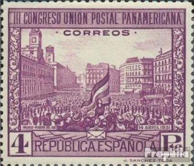 Produktbild von Briefmarken Spanien 1931 Mi 590 mit Falz Postkongress