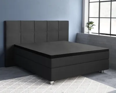 Immagine prodotto di Primaviera Deluxe Topper Satijn, lenzuolo teso nero 90 x 200 cm