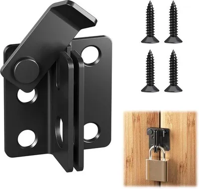 Immagine prodotto di Piccolo chiavistello 2 in 1 in acciaio inossidabile, con apertura a sinistra, per finestre e porte, con chiave.
