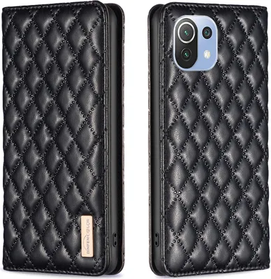 Obrázek produktu pro Xiaomi Mi 11 Lite Pouzdro, Elegantní Flip Kožené Pouzdro s Kapsami na Karty a Stojánkem pro Xiaomi Mi 11 Lite černé