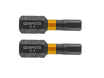 Immagine prodotto di Punte ad impatto GRAPHITE HEX4 x 25 mm, 2 pz.