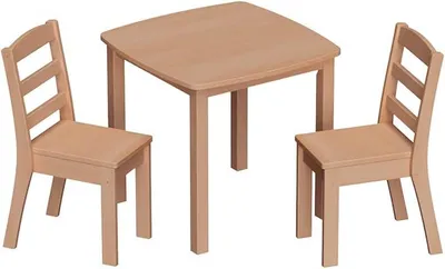 Produktbild von Kinder-Möbel-Set 8018 - Tisch/Stühle - Kindergarten-Möbel Massivholz - robust