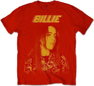 Obrázek produktu pro Billie Eilish Racer Logo Jumbo Red 2XL Tričko