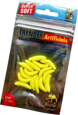Produktbild von Bienenmaden Imitat als Forellenköder, Farbe:Fluo-Gelb