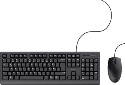 Produktbild von QWERTZ Layout, Leise Tasten und Maustasten, Spritzwassergeschützt, USB-Anschluss, für PC, Laptop, MacBook, Windows, macOS - Schwarz