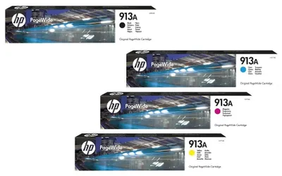 Produktbild von HP Original 913A Druckerpatronen - 4er Multipack (L0R95AE, F6T77AE, F6T78AE, F6T79AE)