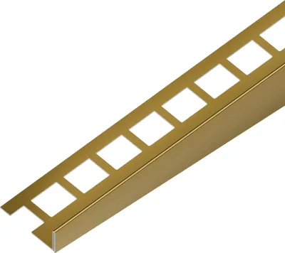 Obrázek produktu pro EX1/KP4 EXCELLENT spádová lišta ACARA, orientace levá, nerez RAL1036 perleťová zlatá lesklá, 10 mm, 2 m