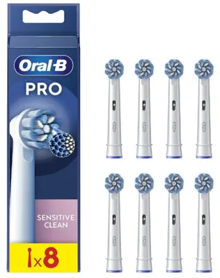 Immagine prodotto di Oral-B | Replaceable toothbrush heads | EB60X-8 Sensitive Clean Pro | Heads | For adults | Number of brush heads included 8 | White
