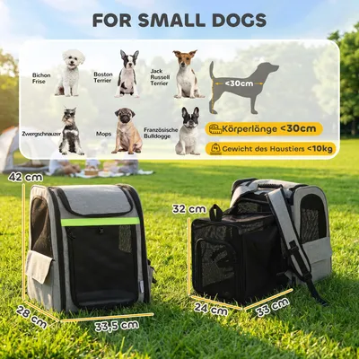 Produktbild von PawHut Hundebox erweiterbar Transportbox Hund mit 5 Taschen 33,5 x 28 x 42 cm