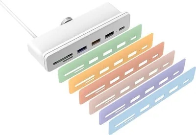 Produktbild von Networx 7 in 1 USB-C Hub USB-Dockingstation HDMI Apple iMac 24 Zoll mehrfarbig