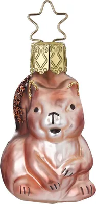 Produktbild von Christbaumschmuck Anhänger Glas Eichhörnchen 6cm Braun