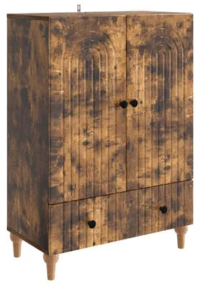 Zdjęcie produktu dla Komoda boczna vidaXL, kolor dąb bielony, 66 x 34,5 x 95 cm, płyta wiórowa