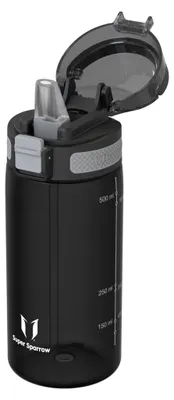 Image de Bouteille d'eau Sparrow avec paille - Bouteille de sport en Tritan - 500 ml