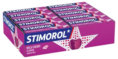 Produktbild von Stimorol Wild Cherry Kaugummi, 30 x 14g – 420g fruchtig-frischer Kaugummi
