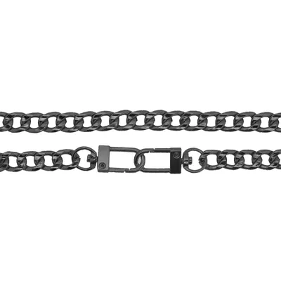 Produktbild von 1 Taschenkette 60 cm lang mit Karabinerhaken aus Metall Trageriemen Schulterriemen Variantenwahl, Größe:Variante 3 | 60 x 0.9 x 0.4 cm, Farbe:schwarz