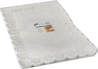 Produktbild von Papstar Spitzenpapiere eckig 45 x 32 cm weiss 100 Stück 1er Pack