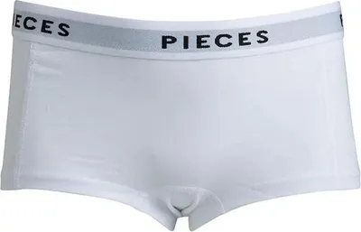 Produktbild von Pieces Logo Solid Boxershorts Weiß XS Damen Weiß XS