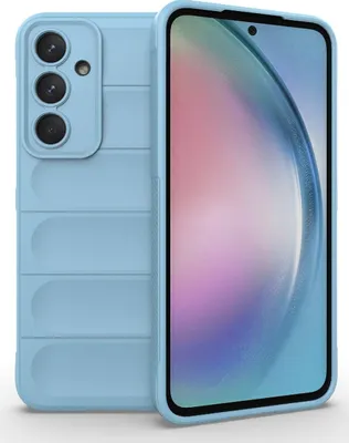 Produktbild von Mobigear Bumpy  Samsung Galaxy A55 Hülle Flexibles TPU Backcover - Blau