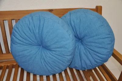 Obrázek produktu pro Polštář kulatý velký tyrkysový set 2 kusy