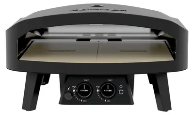 Produktbild von Cozze® Gas-Pizzaofen Classic Black Edition 24, inkl. Pizzastein, Backtemperatur bis 600°C, Grillfläche 60.3 x 59.5 cm, Gerätemaße 72 x 70 x 39.8 cm, Stahl / Cordierit, schwarz"