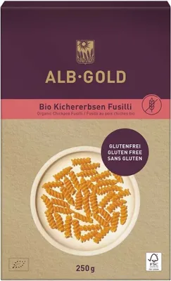 Obrázok produktu pre PROTEÍNOVÉ CESTOVINY (cícerové) BEZLEPKOVÉ250 g - ALB-ZLATÉ