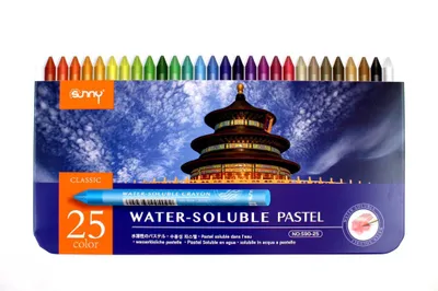 Produktbild von Sunny Aquarell Pastellkreiden wasservermalbar, 25 Farben Set – brillante Farben & Zubehör für ausdrucksstarke Aquarellkunst