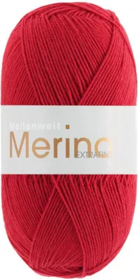 Produktbild von Lana Grossa MEILENWEIT 100 g MERINO EXTRAFINE weiche 4-fach Merino-Sockenwolle 420 m Farbe 2408 - Rot
