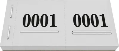 Produktbild von CombiCraft Nummernblock / Doppelnummer Goody in Hellgrau - 1000 Abrisse