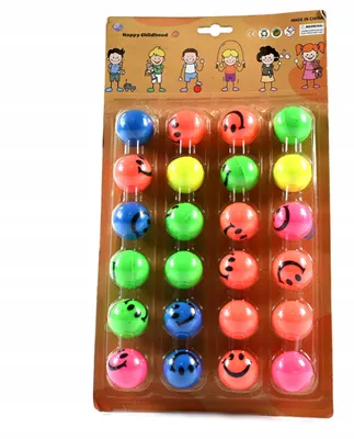 Produktbild von Bunte Flummis Set 24 Stück 32mm Springball - Perfektes Mitgebsel für Kindergeburtstage