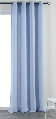 Produktbild von Vorhang Ösen »Essen« HxB 245x145 Blau Cationic Raffhalter Leinenstruktur blickdicht lichtdurchlässig 210 g/m² 202430