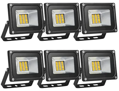 Produktbild von 6pcs 20W SMD LED Strahler Fluter,Greenmigo IP65 Flutlicht Leuchtmittel Baustrahler Scheinwerfer Warmweiß Wandstrahler Außenstahler Leuchtmittel 85-265V AC