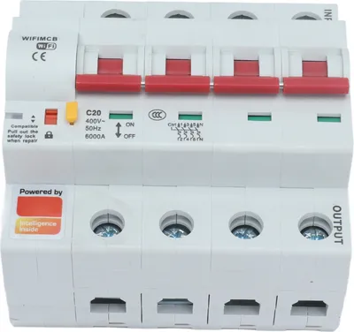 Produktbild von Wyłącznik automatyczny Smart WiFi Bluetooth 4P Zdalny przełącznik AC 400V z blokadą bezpieczeństwa dla Home20A