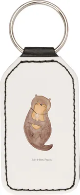 Produktbild von Mr. & Mrs. Panda schlüssel anhänger Otter Muschel - Weiß - Geschenk, für, Medaillon, Süß, Schlüsselanhänger, Motivation, Büro, Mit Spruch, schlüsselbund, Taschenanhänger