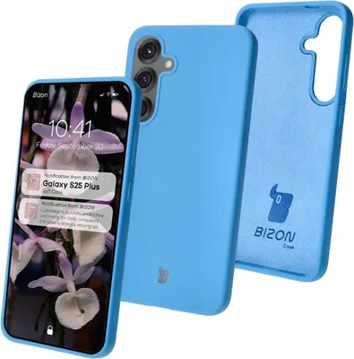 Produktbild von Silikon Handyhülle für Galaxy S25 Plus, Bizon Soft Case, Blau