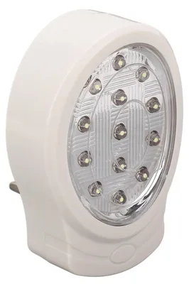 LED-Notlampe 2 W weiß 700 mAh 2 Helligkeitsstufen EU-Stecker