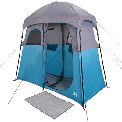 Immagine prodotto di vidaXL Tenda da doccia 2 persone Blu Impermeabile