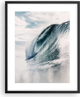 Produktbild von Gerahmtes Poster - Schwarzer Rahmen - Welle Meer Ozean - 40x50 cm - Wand Bild - Wanddeko - Wandbilder - Kunstposter - Wandposter - Bilderrahmen - Bilder - Kunstdruck - Wanddekoration - P2BPA40x50-4516