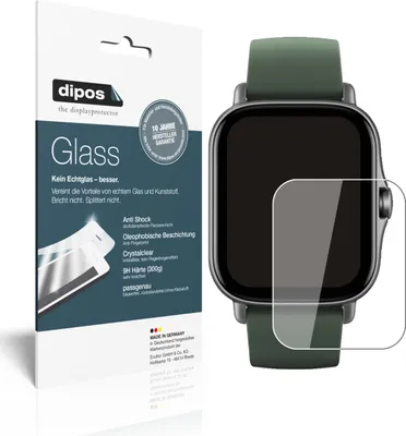 Produktbild von 2x Schutzfolie für Amazfit GTR 2e - Anti-Shock 9H Folie dipos Glass Kunststoffglas