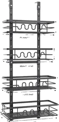 Immagine prodotto di Organizzatore per dispensa, design con anta sospesa, contenitore multistrato, 4 livelli