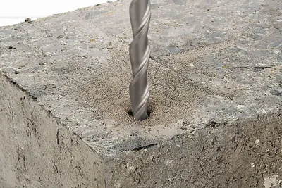 Produktbild von wolfcraft GmbH 1 Hammer-Schlagbohrer Standard, Bohrer, Hammer drill bit, 6 mm, 210 mm, Künstlicher Stein, Beton, Naturstein, 15 cm