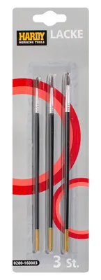 Produktbild von HARDY 3er-Set schwarze Ölpinsel 160003 5905061064747