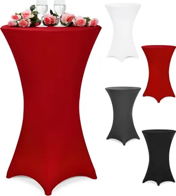 Obrázek produktu pro Červený ubrus na koktejlový stůl, 80 cm, nemačkavý