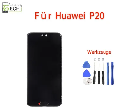 Produktbild von LCD Touchscreen für Huawei P20 Display mit Rahmen Displayeinheit Schwarz