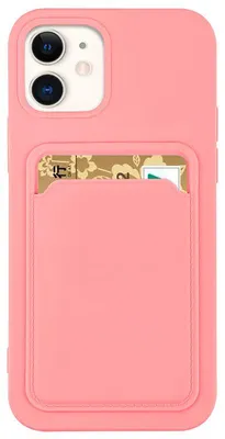 Produktbild von Hülle für iPhone 11 mit Silikonkartenhalter Rosa
